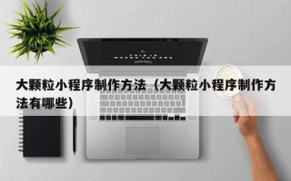 邹平大颗粒小程序制作方法（大颗粒小程序制作方法有哪些）